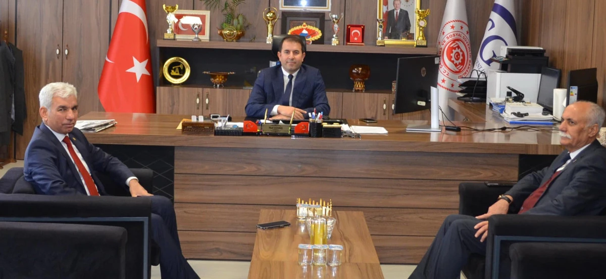 BAŞKAN KAPLAN&rsquo;DAN SGK İL M&Uuml;D&Uuml;R&Uuml; NAİF G&Uuml;M&Uuml;Ş&rsquo;E ZİYARET