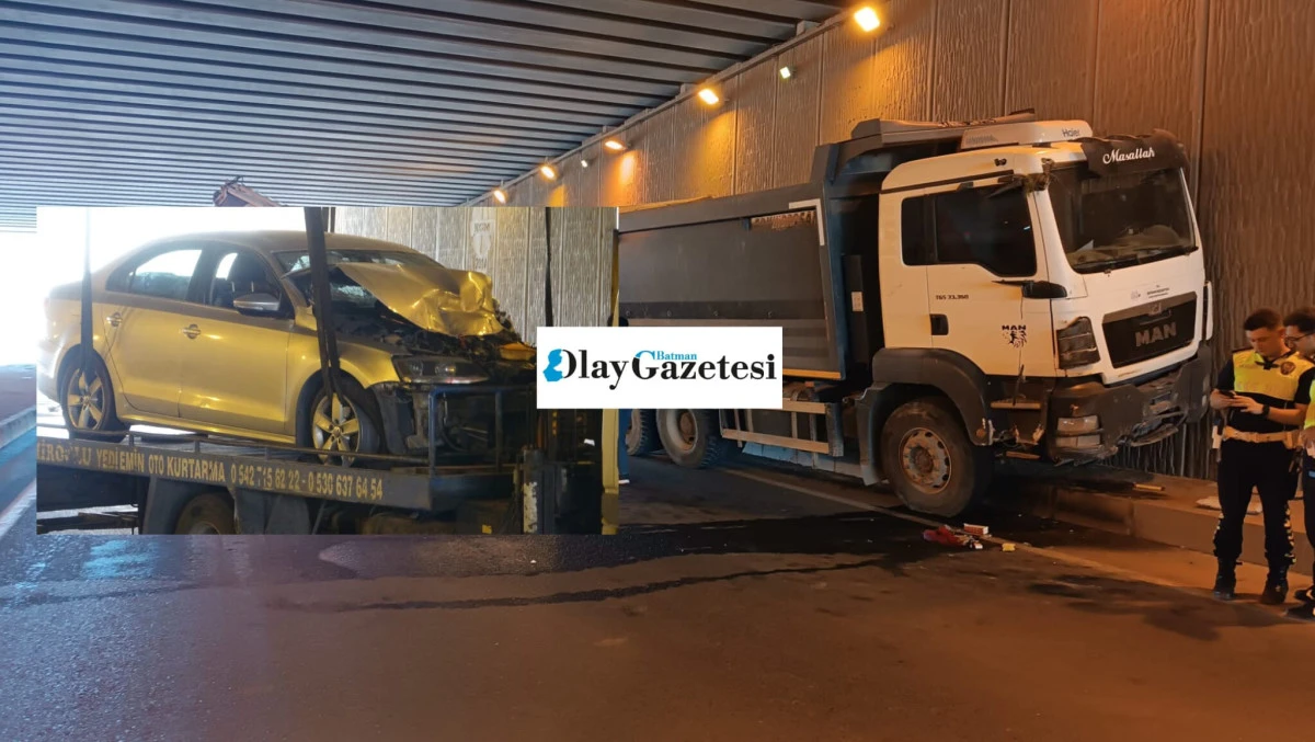 BATMAN&rsquo;DA ALT GE&Ccedil;İTTE KAZA:1 YARALI