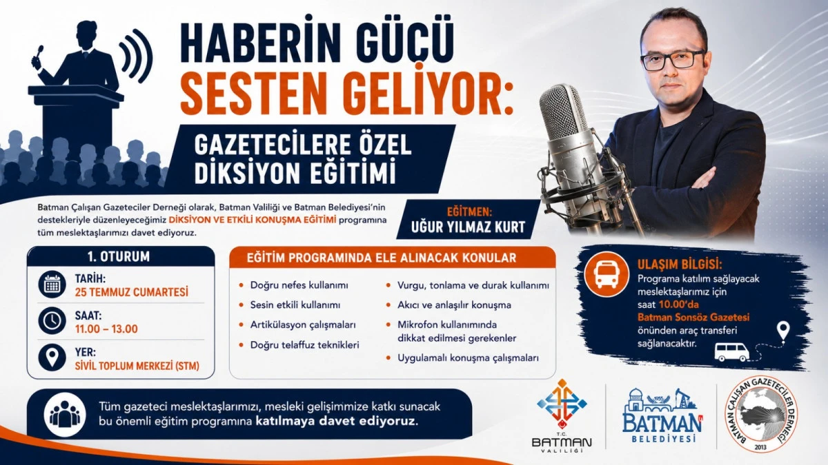 Gazeteciler i&ccedil;in diksiyon eğitimleri başlıyor