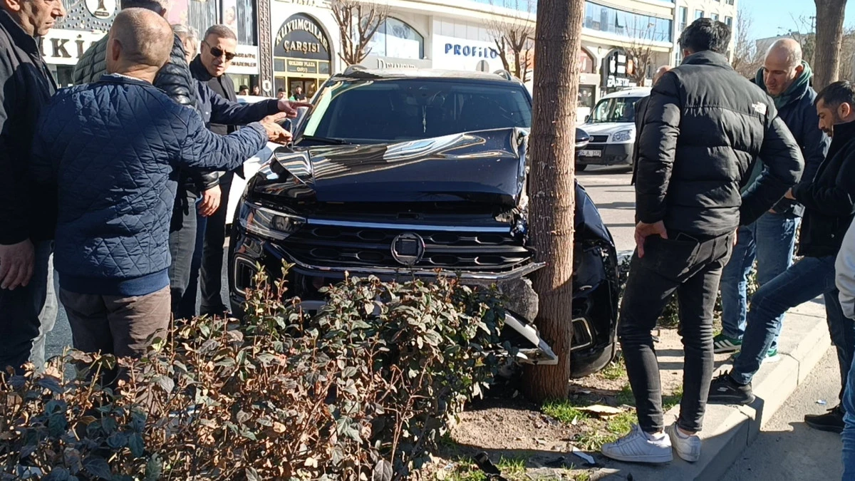  OTOMOBİL AĞACA &Ccedil;ARPTI