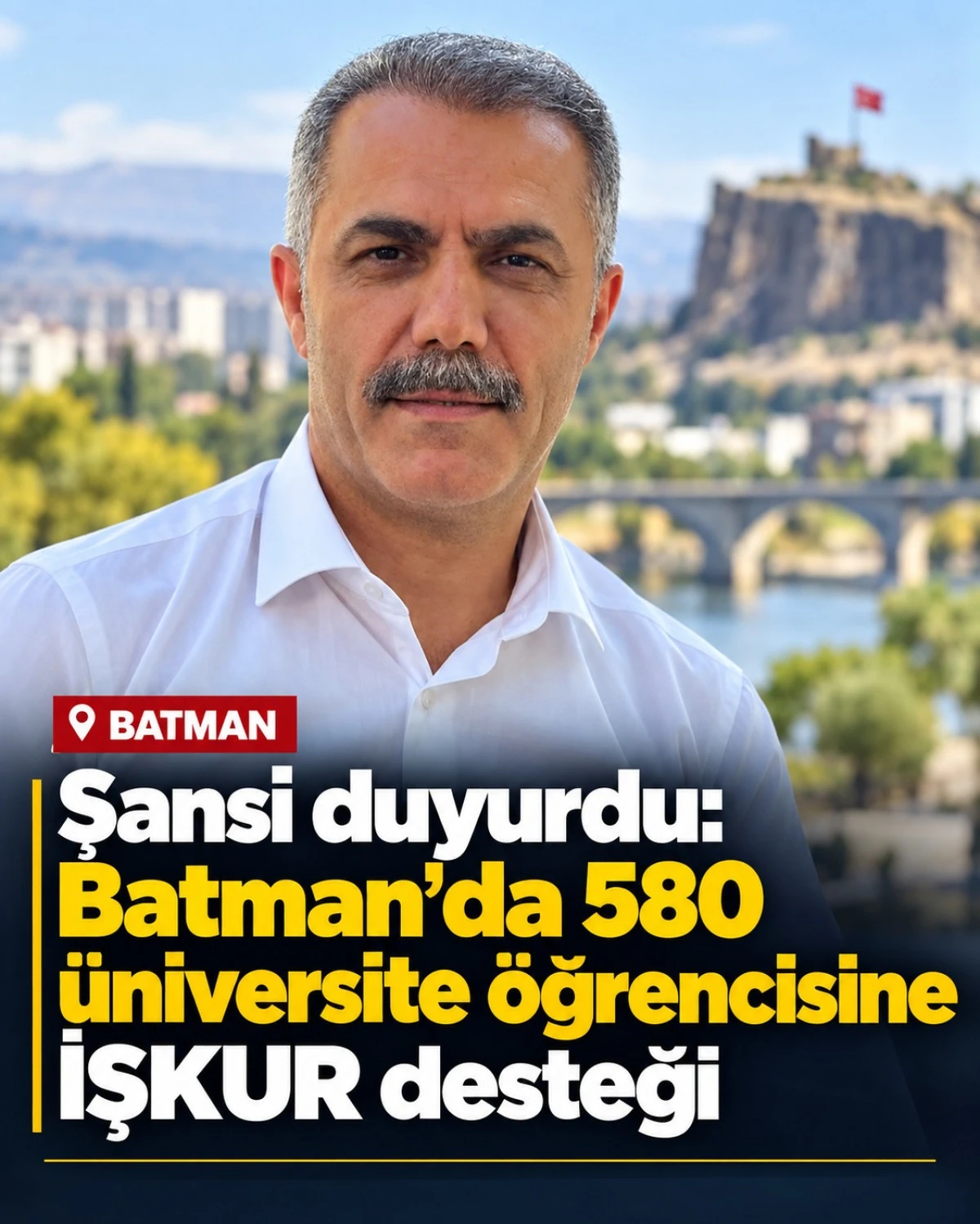 ŞANSİ&rsquo;DEN BATMANLI &Uuml;NİVERSİTELİLERE M&Uuml;JDE: 580 &Ouml;ĞRENCİYE İŞKUR DESTEĞİ
