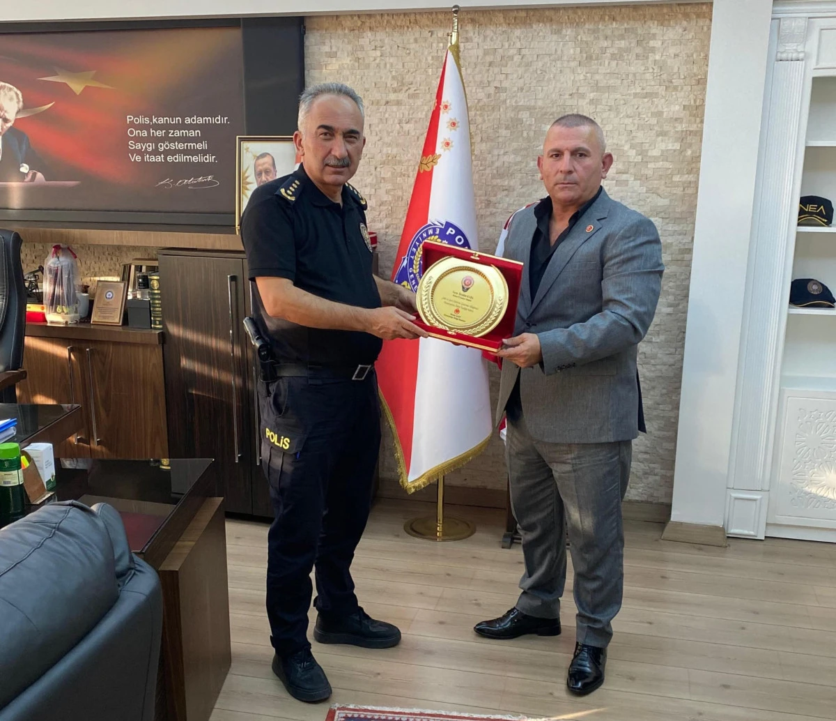ŞEHİT VE GAZİ AİLELERİ YÖNETİMİNDEN EMNİYET MÜDÜRÜ KABA'YA ZİYARET