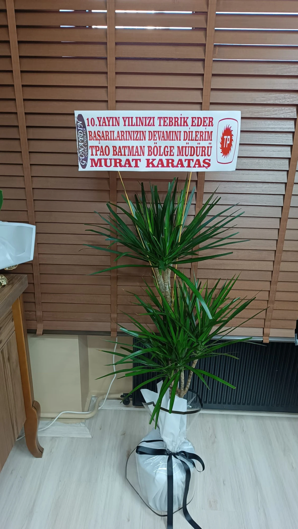 TPAO B&Ouml;LGE M&Uuml;D&Uuml;R&Uuml; KARATAŞ&rsquo;TAN KUTLAMA MESAJI